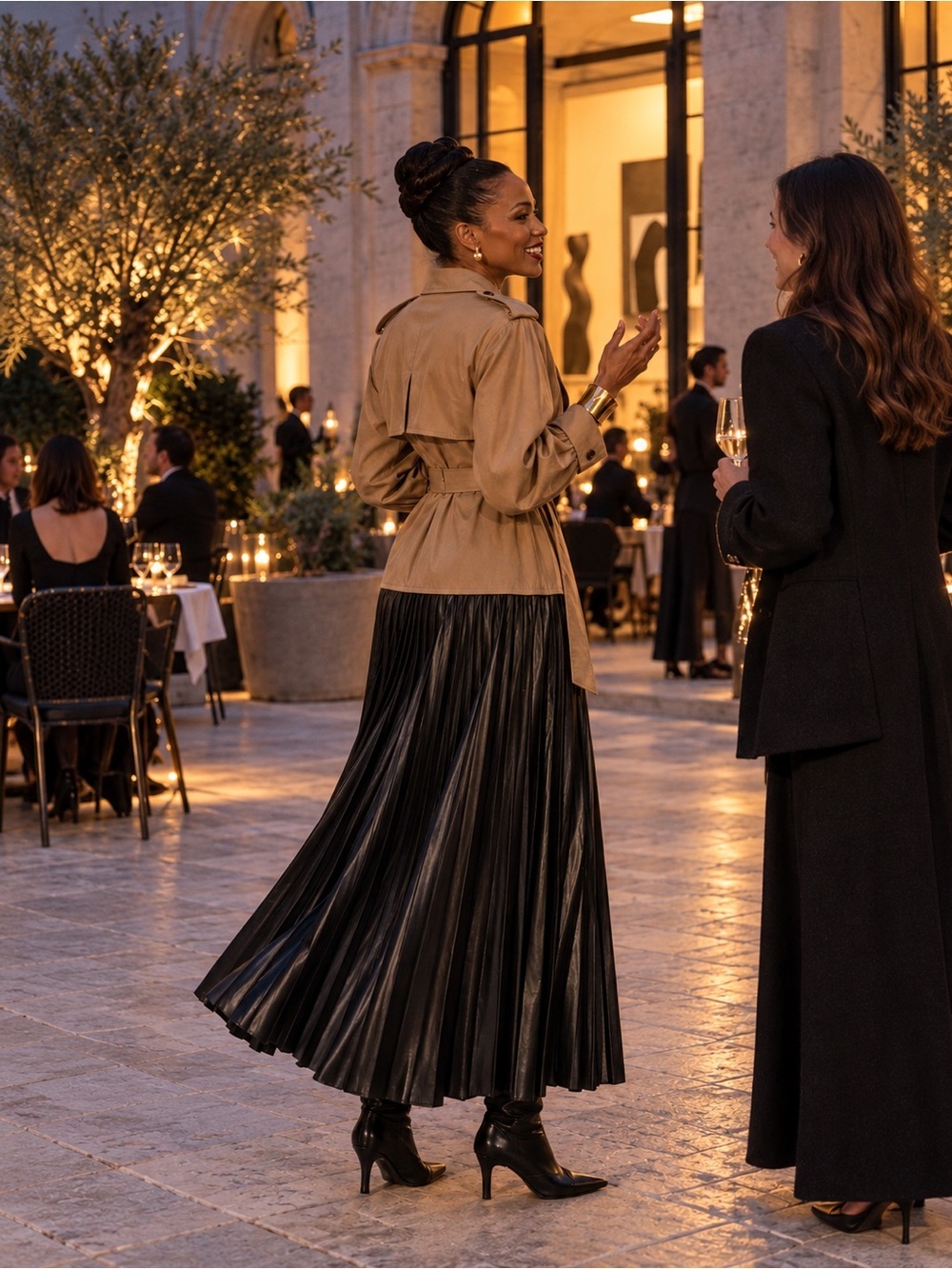Jonathan Simkhai Dakota Trench Dress Pleated Runway Sample EU 38 - Picture 10 of 10